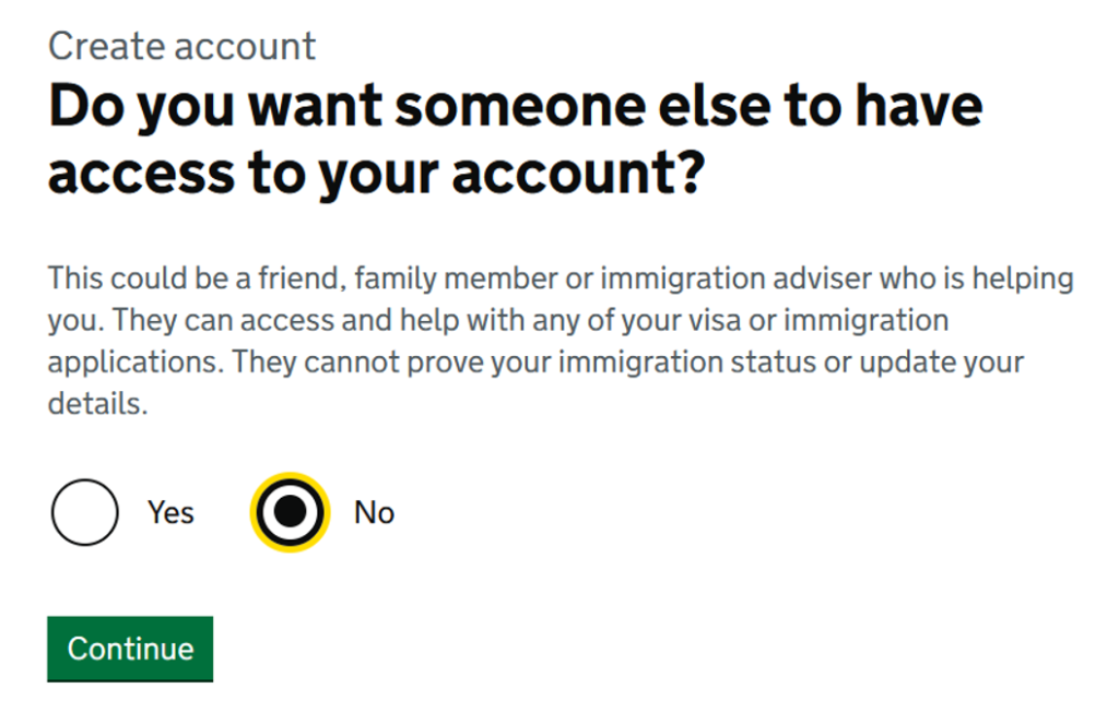 Account access