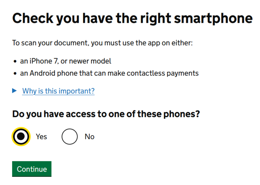 Smartphone check