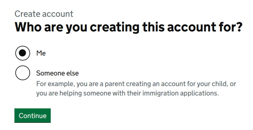 Applying for yourself